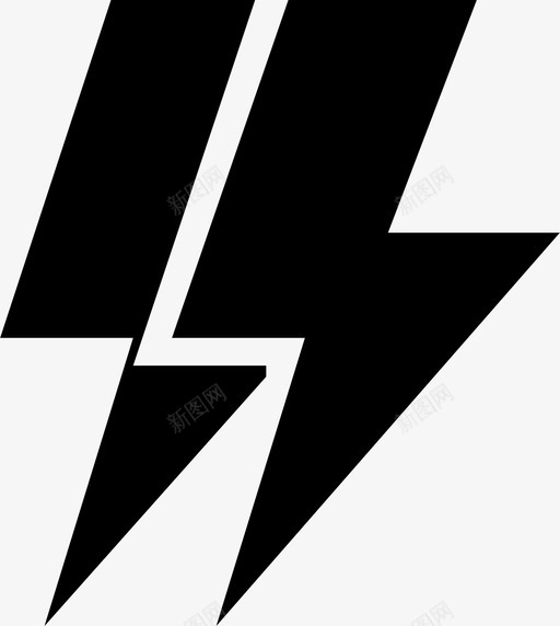 闪光灯光闪电图标svg_新图网 https://ixintu.com 灯光 闪光 闪电 雷声