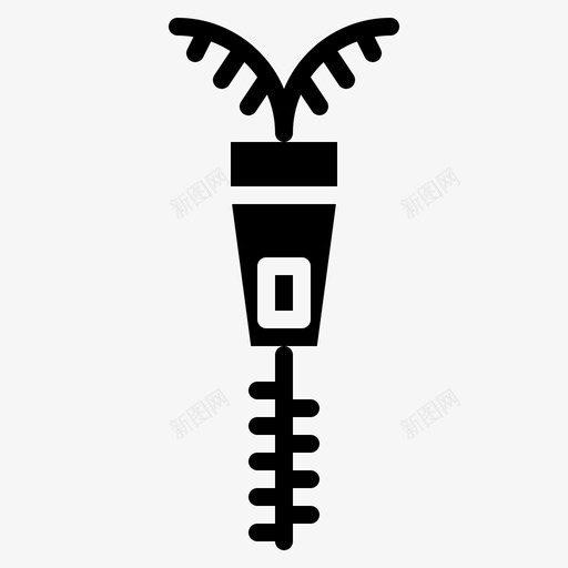 拉链织物时尚图标svg_新图网 https://ixintu.com 拉链 时尚 材料 织物 缝纫实心