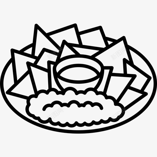 墨西哥玉米片食物墨西哥食物图标svg_新图网 https://ixintu.com 墨西哥玉米片 墨西哥食物 食物