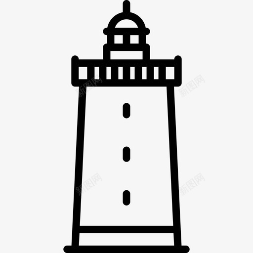 法国科尔莫万灯塔直线型图标svg_新图网 https://ixintu.com 法国科尔莫万灯塔 直线型