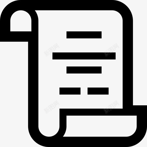 纸莎草证书文件图标svg_新图网 https://ixintu.com 卷轴 文件 旧的 粗轮廓 纸 纸莎草 证书