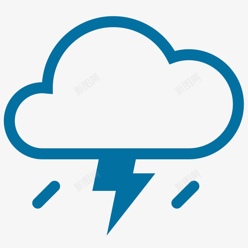 天气图标_雷阵雨svg_新图网 https://ixintu.com 天气图标_雷阵雨