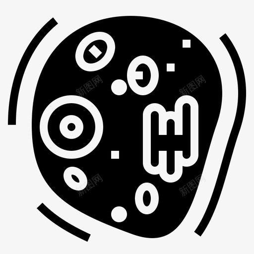 细胞生物学微生物图标svg_新图网 https://ixintu.com 微生物 生物学 病毒 科学固体 细胞