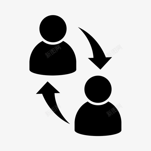 人员转移箭头连接图标svg_新图网 https://ixintu.com 人员转移 箭头 连接