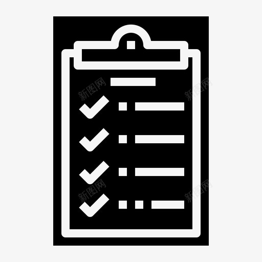 检查表剪贴板表格图标svg_新图网 https://ixintu.com 剪贴板 检查表 生活方式实心 表格