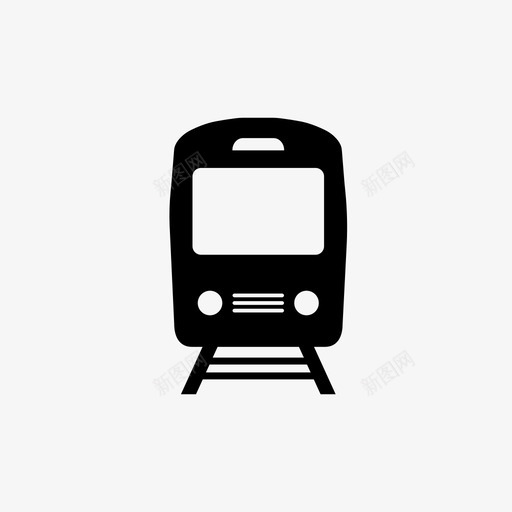 电车公共交通火车图标svg_新图网 https://ixintu.com 公共交通 火车 电车 运输