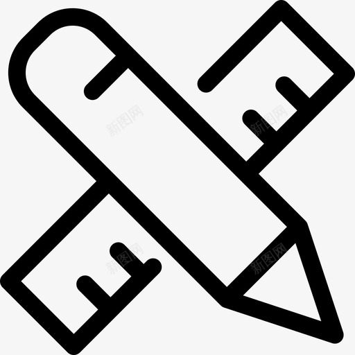 尺笔施工线工艺图标svg_新图网 https://ixintu.com 尺 施工线工艺 笔