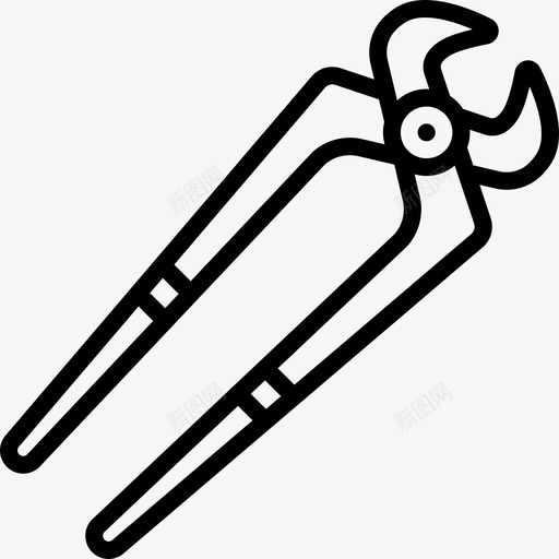 钳子木工diy工具线性图标svg_新图网 https://ixintu.com 木工diy工具 线性 钳子