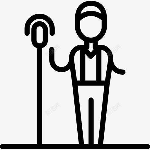 歌手人物灯光镜头动作图标svg_新图网 https://ixintu.com 人物 歌手 灯光镜头动作