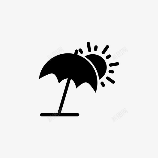 暑假度假休息图标svg_新图网 https://ixintu.com 休息 夏日度假 度假 暑假 雨伞