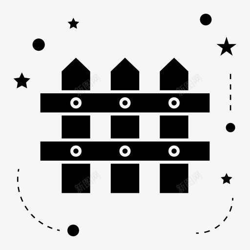 建筑围墙住宅图标svg_新图网 https://ixintu.com 住宅 围墙 家居装修 建筑 装修 隔断