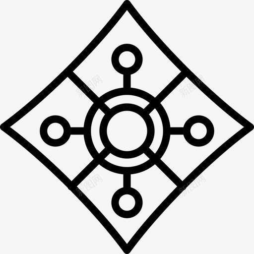 钻石纸牌游戏符号直线图标svg_新图网 https://ixintu.com 直线 纸牌游戏符号 钻石