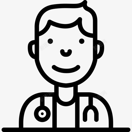 医生年轻员工直系亲属图标svg_新图网 https://ixintu.com 医生 年轻员工 直系亲属