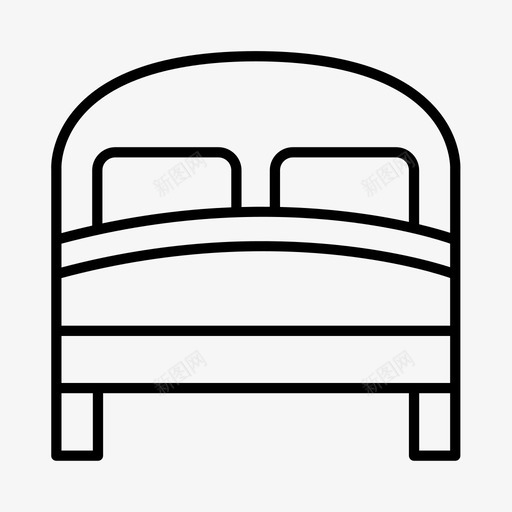 床住宿假日图标svg_新图网 https://ixintu.com 住宿 假日 假期 床 汽车旅馆 酒店