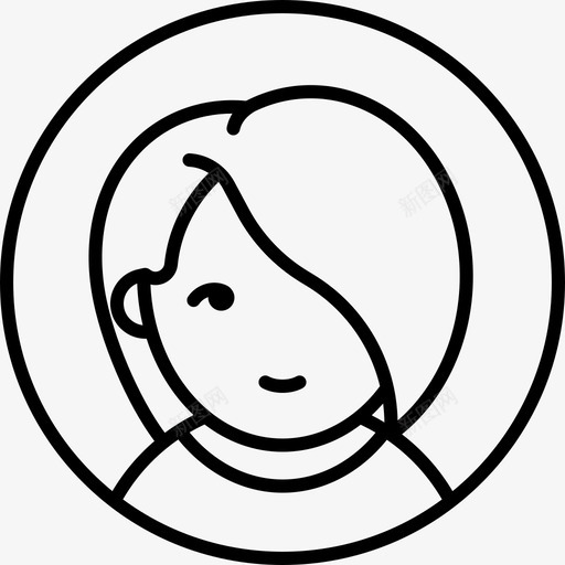 女孩人化身线工艺图标svg_新图网 https://ixintu.com 人 化身线工艺 女孩