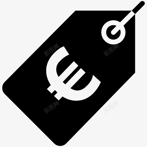 标价欧元图标svg_新图网 https://ixintu.com 标价 欧元
