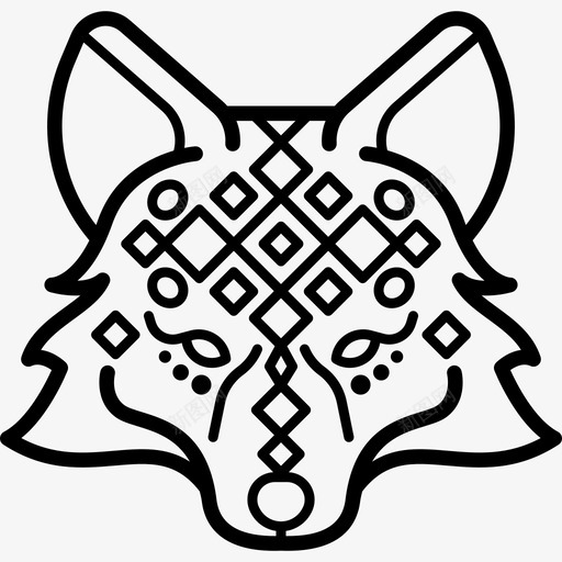 狐狸动物部落动物图标svg_新图网 https://ixintu.com 动物 狐狸 部落动物