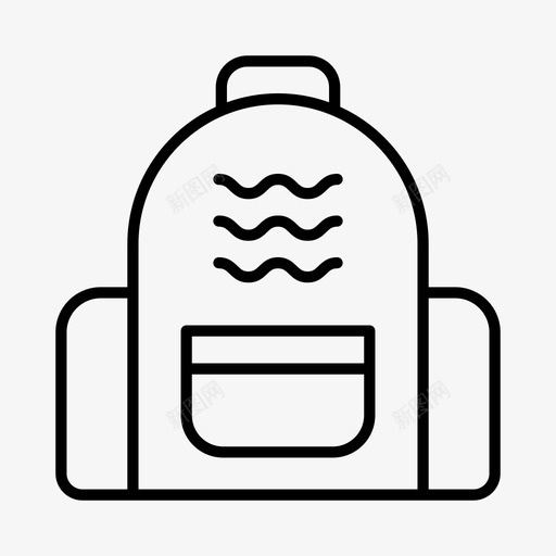 背包钓鱼爱好图标svg_新图网 https://ixintu.com 娱乐 爱好 背包 钓鱼