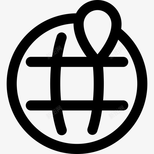 地理定位地图和地理定位线性图标svg_新图网 https://ixintu.com 地图和地理定位 地理定位 线性