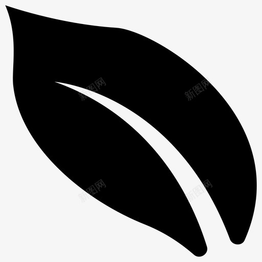 金银花叶绿叶叶形状图标svg_新图网 https://ixintu.com 叶字形图标 叶形状 绿叶 金银花叶