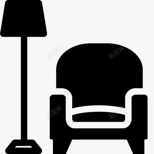 阅读沙发家具图书馆图标svg_新图网 https://ixintu.com 办公室 图书馆 家具 家庭内部沙发实心 阅读沙发