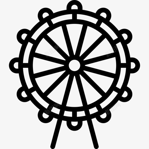摩天轮游乐园线船直线型图标svg_新图网 https://ixintu.com 摩天轮 游乐园线船 直线型