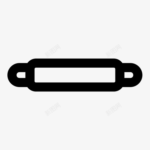 卷烤面团图标svg_新图网 https://ixintu.com 卷 厨房 厨房粗体 大头针 烤 面团