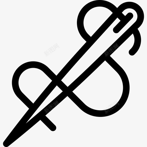 针工具和器具缝纫元件图标svg_新图网 https://ixintu.com 工具和器具 缝纫元件 针
