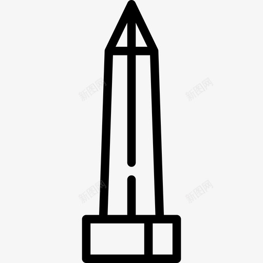 方尖碑埃及线工艺直线图标svg_新图网 https://ixintu.com 埃及线工艺 方尖碑 直线