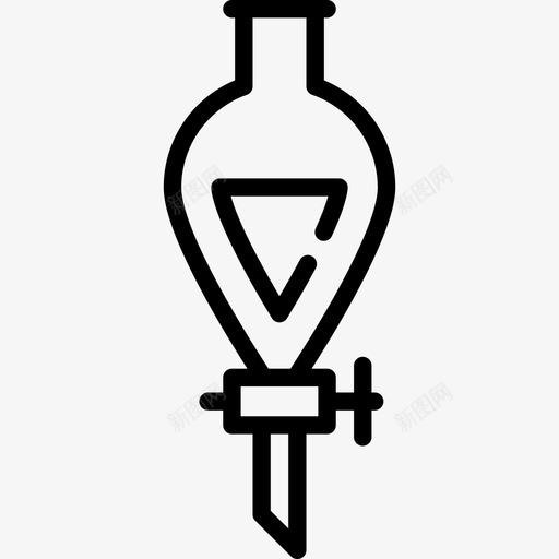 分液漏斗实验室设备线性图标svg_新图网 https://ixintu.com 分液漏斗 实验室设备 线性