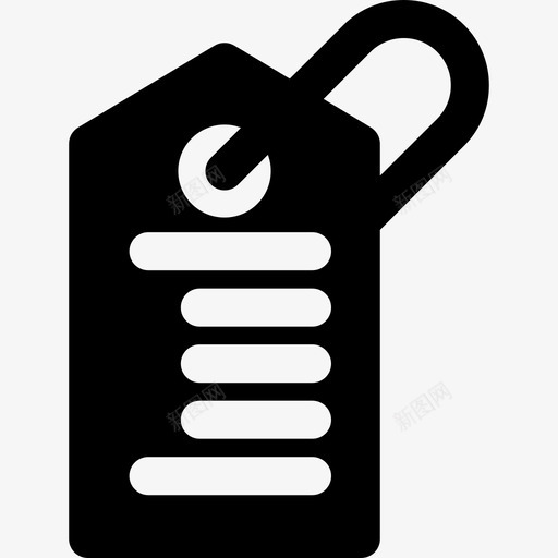 条形码标签商业购物填充图标svg_新图网 https://ixintu.com 商业 条形码标签 购物填充
