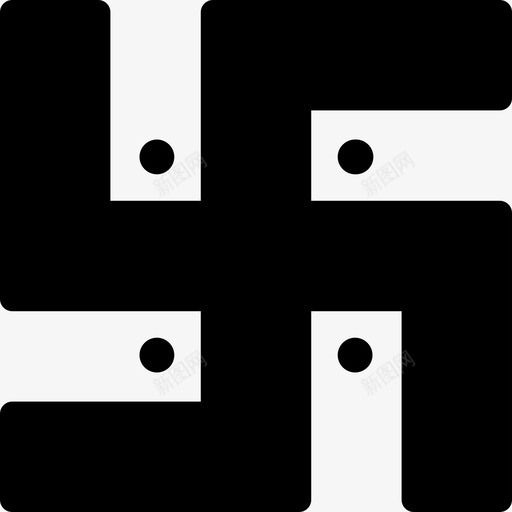 Swastica固体印度教元素填充图标svg_新图网 https://ixintu.com Swastica 固体印度教元素 填充