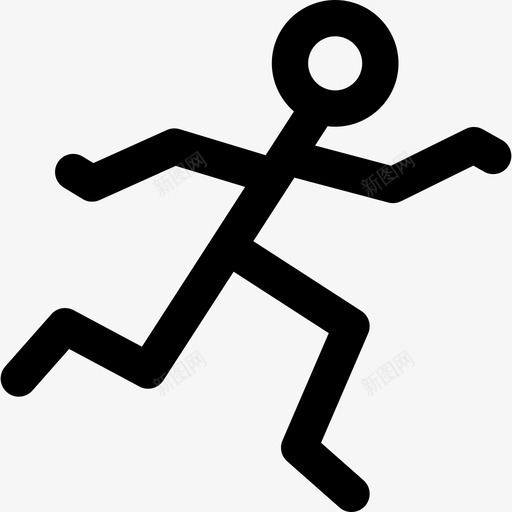 跑步速度计和时间线性的图标svg_新图网 https://ixintu.com 线性的 跑步 速度计和时间