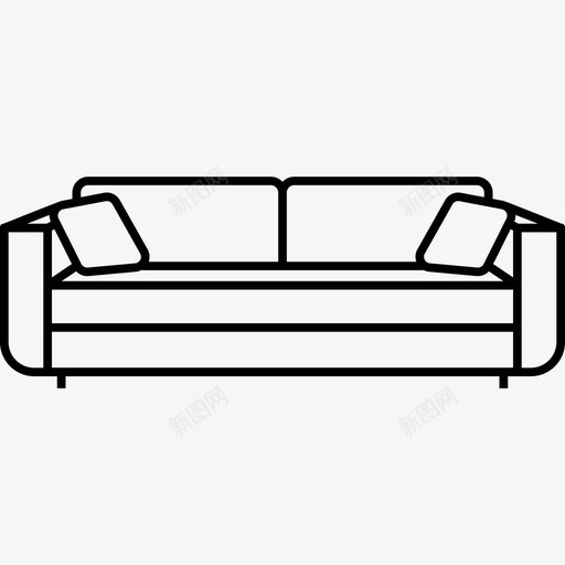 沙发现代家具图标svg_新图网 https://ixintu.com 沙发 现代家具