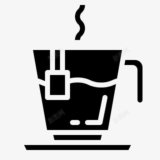 茶茶杯咖啡厅纯色套装图标svg_新图网 https://ixintu.com 咖啡厅纯色套装 茶 茶杯