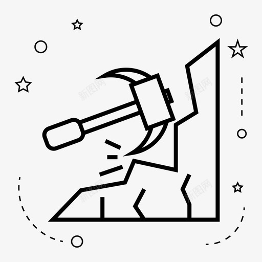 挖掘采矿采石场图标svg_新图网 https://ixintu.com 挖掘 采石场 采矿