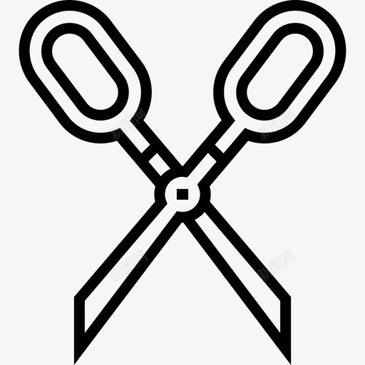 剪刀办公线线状图标svg_新图网 https://ixintu.com 剪刀 办公线 线状