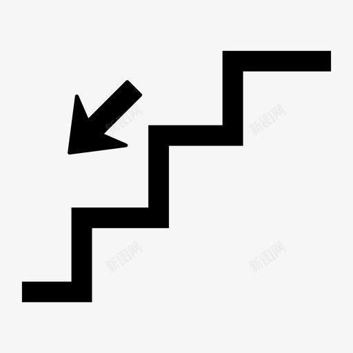 Stairs downsvg_新图网 https://ixintu.com Stairs down