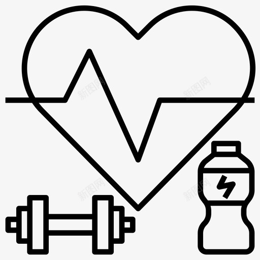健身锻炼健康图标svg_新图网 https://ixintu.com 健康 健身 力量 排毒 锻炼