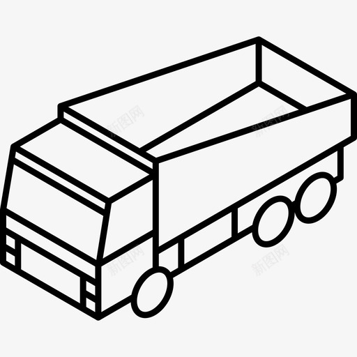 翻斗车运输等距运输图标svg_新图网 https://ixintu.com 等距运输 翻斗车 运输