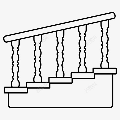 楼梯家居图标svg_新图网 https://ixintu.com 上行 家居 楼梯 装修 设计