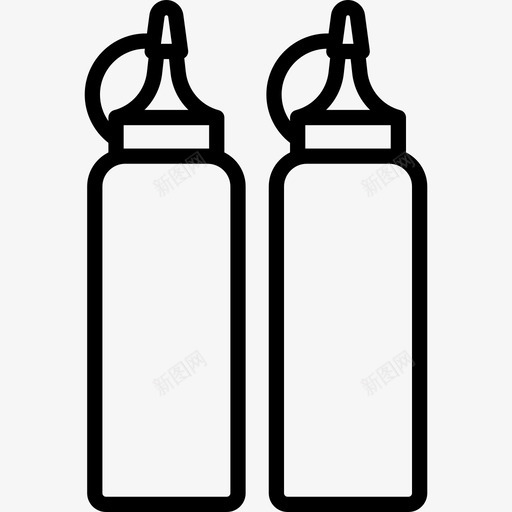 番茄酱和芥末快餐直系图标svg_新图网 https://ixintu.com 快餐 番茄酱和芥末 直系