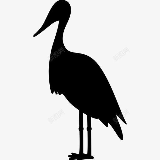 鹳动物鸟的剪影图标svg_新图网 https://ixintu.com 动物 鸟的剪影 鹳