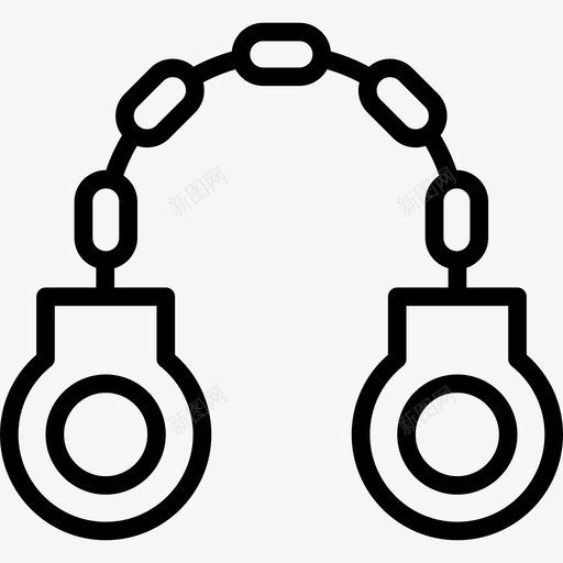 手铐财产安全直系图标svg_新图网 https://ixintu.com 手铐 直系 财产安全