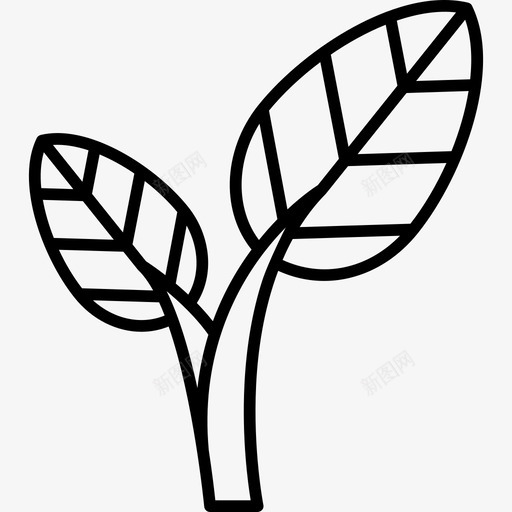树叶大自然可爱的花园图标svg_新图网 https://ixintu.com 可爱的花园 大自然 树叶