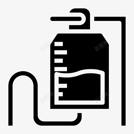 输血医用生理盐水图标svg_新图网 https://ixintu.com 医用 医院固体 生理盐水 输血