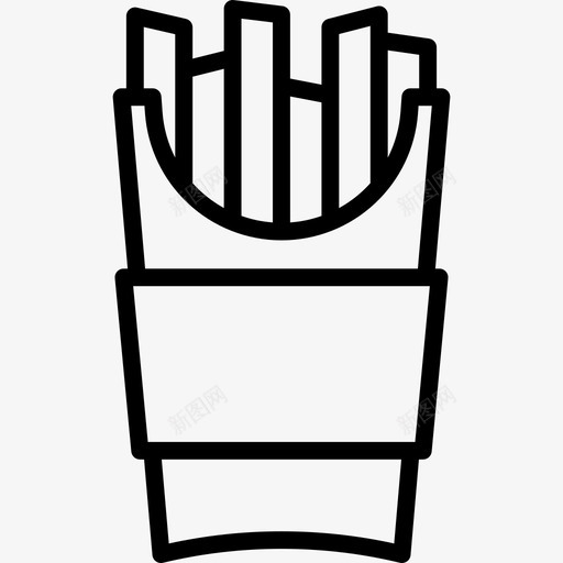 薯条快餐直系食品图标svg_新图网 https://ixintu.com 快餐 直系食品 薯条