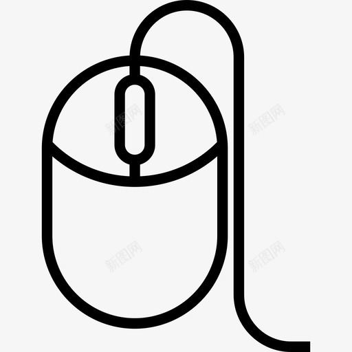 鼠标办公用品线工艺线状图标svg_新图网 https://ixintu.com 办公用品线工艺 线状 鼠标
