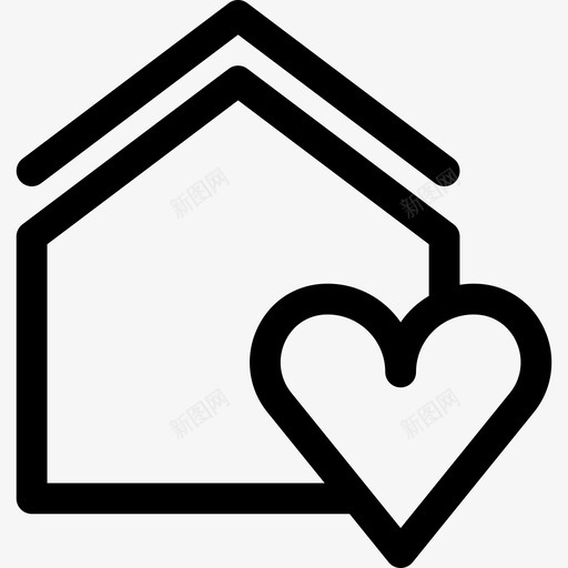 住宅房地产1线性图标svg_新图网 https://ixintu.com 住宅 房地产1 线性