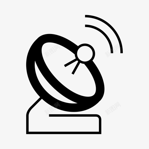 卫星天线平板信号图标svg_新图网 https://ixintu.com 信号 卫星天线 平板 平板2 电视